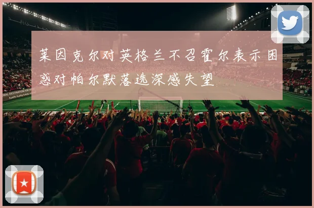 莱因克尔对英格兰不召霍尔表示困惑对帕尔默落选深感失望
